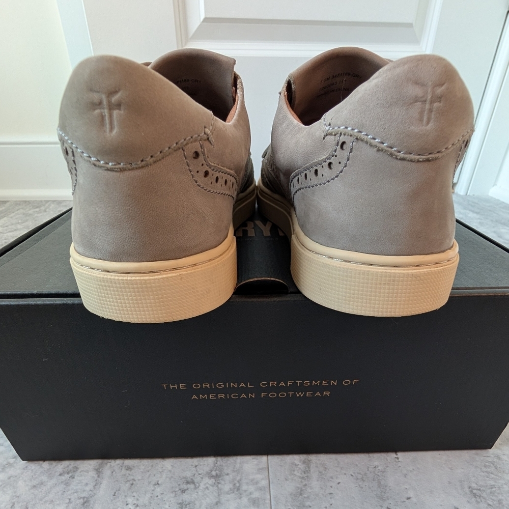 Frye Gemma Kiltie Women's Shoes Grey Nubuck - Picture 6 of 7